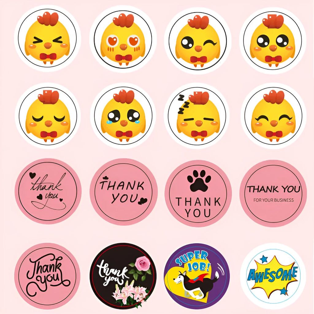 Halloween pumpkin pattern candy colour self-seal envelope stickers 1 inch diameter roll of 500