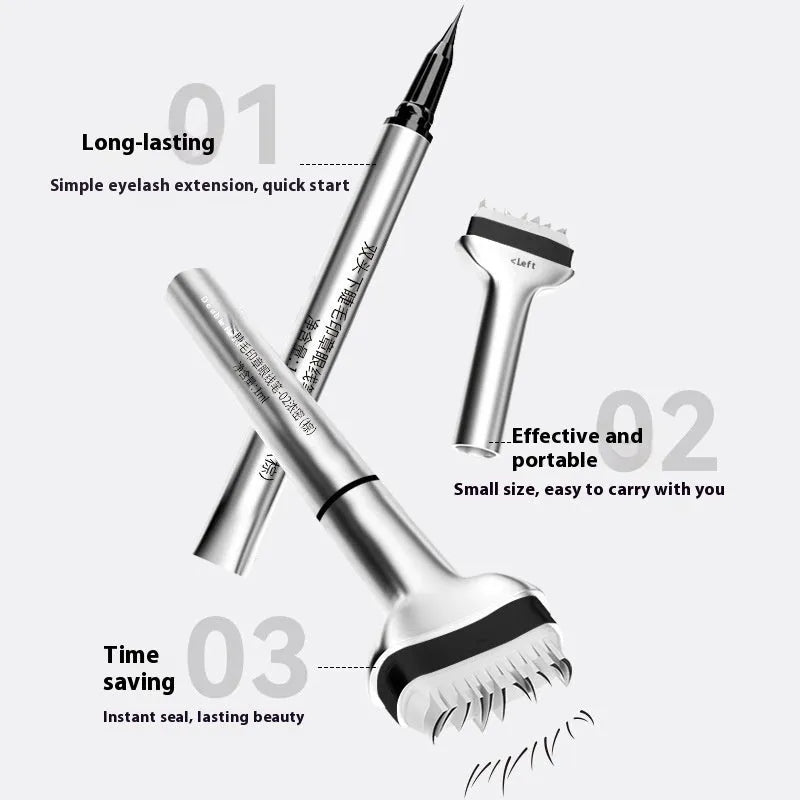 Double-headed waterproof eyeliner in thick black and brown with quick-drying two-in-one design