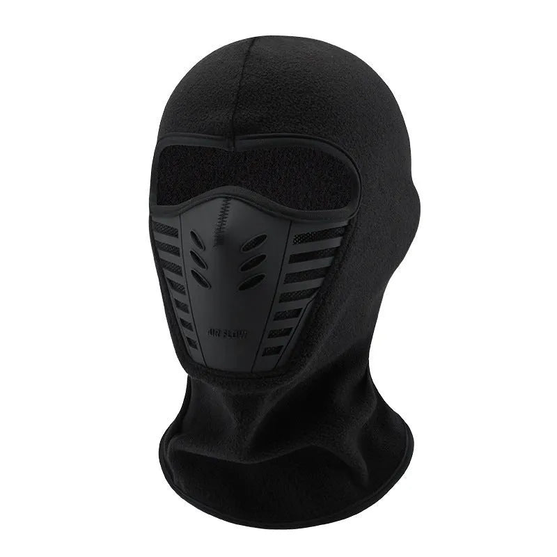 Motorcycle bike mask in army green polar fleece with waterproof outer, free size