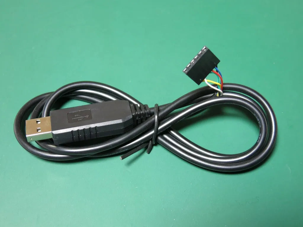 FT232 USB to TTL download line black 1 metre cable with 6-pin connector for military aerospace flashing