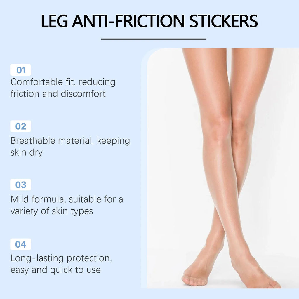Pack of 10 leg anti-wear patches with skincare ingredients for daily use