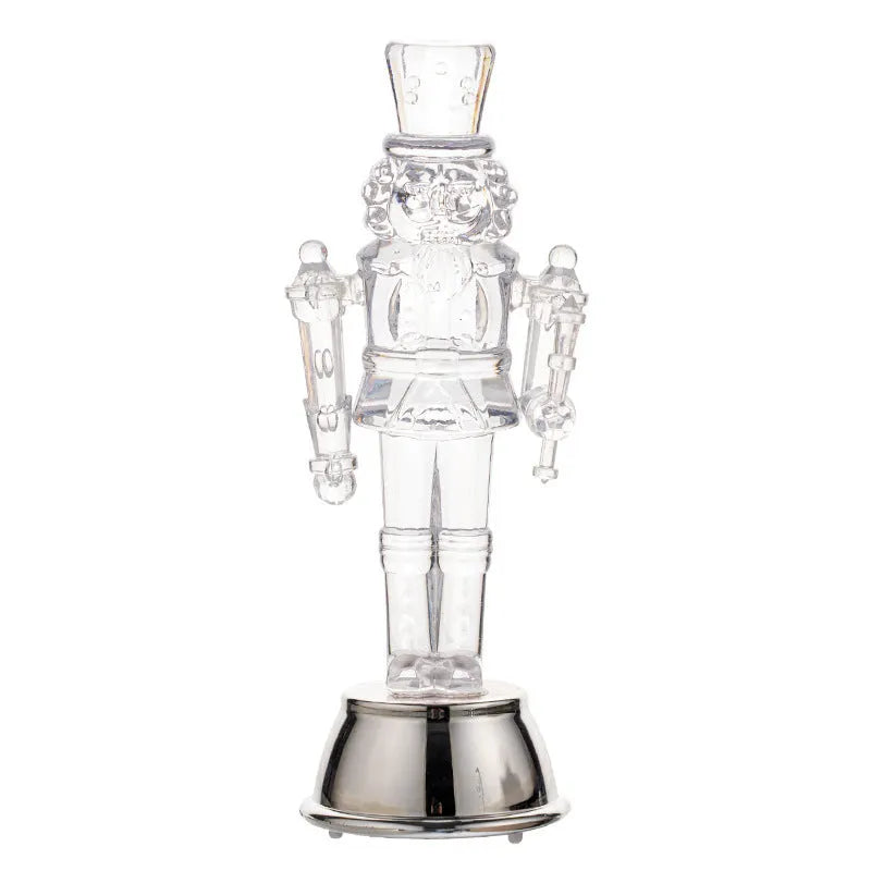 Transparent plastic walnut soldier nutcracker Christmas desktop ornament