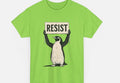 Loose fit black cotton summer T-shirt with short sleeves and a round neck on a hanger.