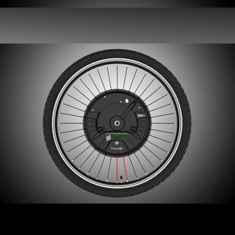 Black alloy hub motor wheel for electric bicycle conversion, Imotor 3.0 kit.