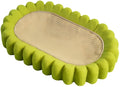 Green oval cat scratch pad bowl bed with sisal scratching surface