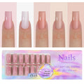 Removable seamless nail stickers in eight nude colour variations for women
