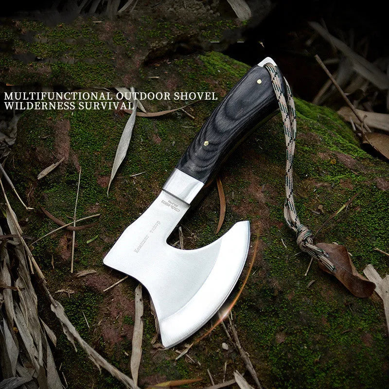 Outdoor Tactics XMF95 stainless steel camping axe with 57cm length and 49HRC blade for wood chopping