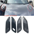 ABS plastic car air scoop shroud and engine cover set in black or carbon fibre finishes