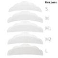 Silicone gasket pads for hot eyelash grafting, 5 pairs in white, sunflower edge design