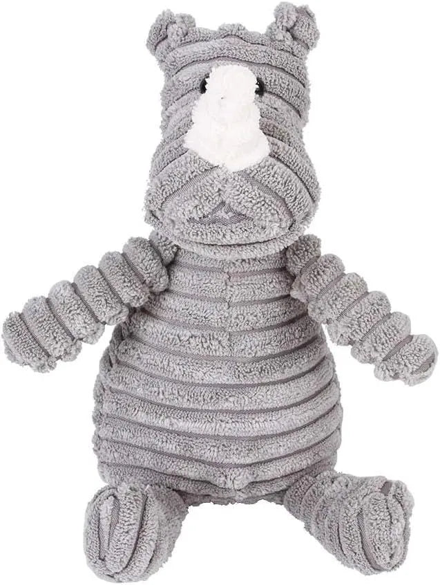 Plush squeaky speak dog toy for small and medium pets in Blue bear, Brown monkey, Green little donkey, and other animal options