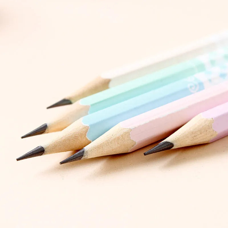 Wooden barrel containing 50 basswood thermal transfer pencils with six-angle design