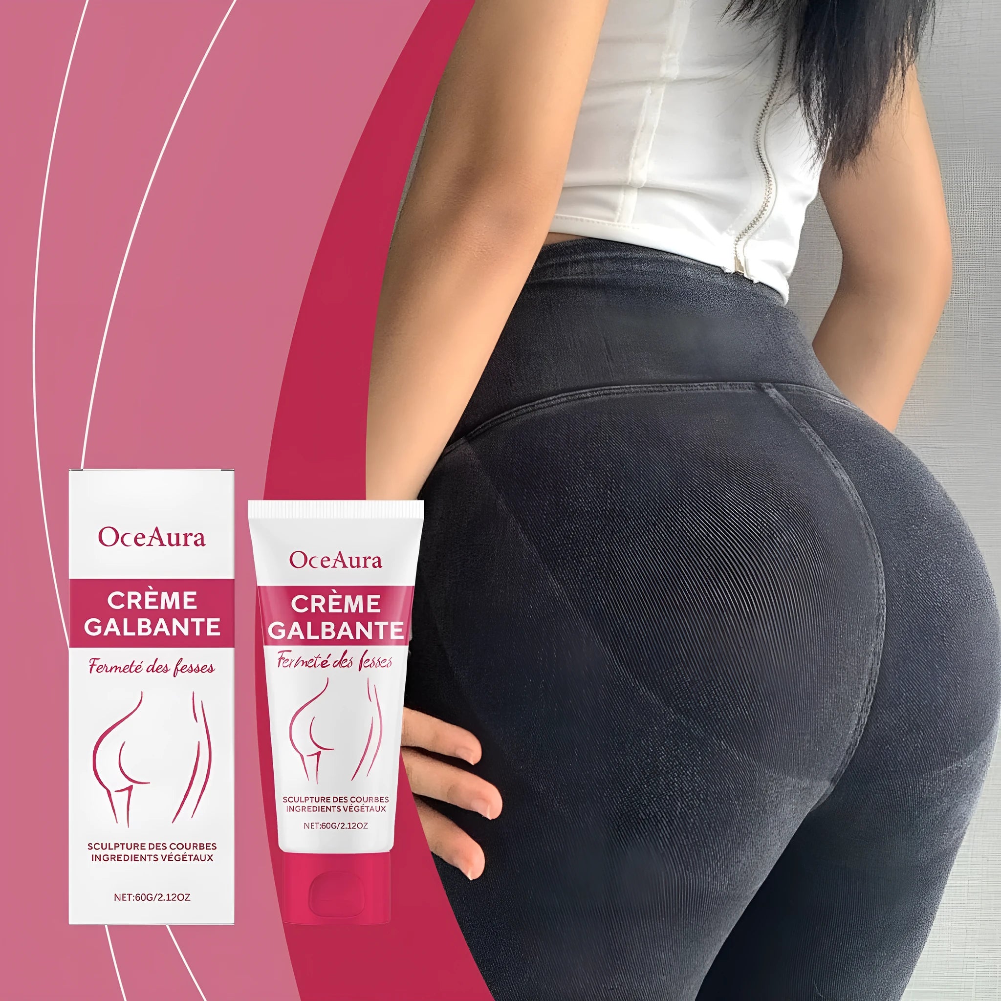 60g hip neck moisturising cream jar with centella and botanical extracts