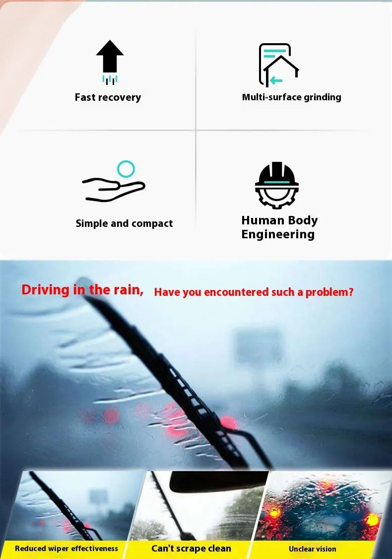 Universal car wiper blade repair tool in ABS plastic, black or white, square or triangle design.